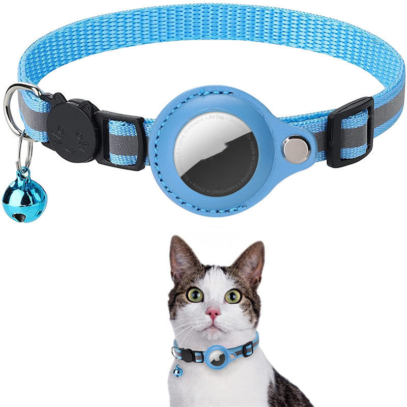 Reflective Waterproof Dog Collar with AirTag Holder Case – Durable & Adjustable Pet Tracker Collar