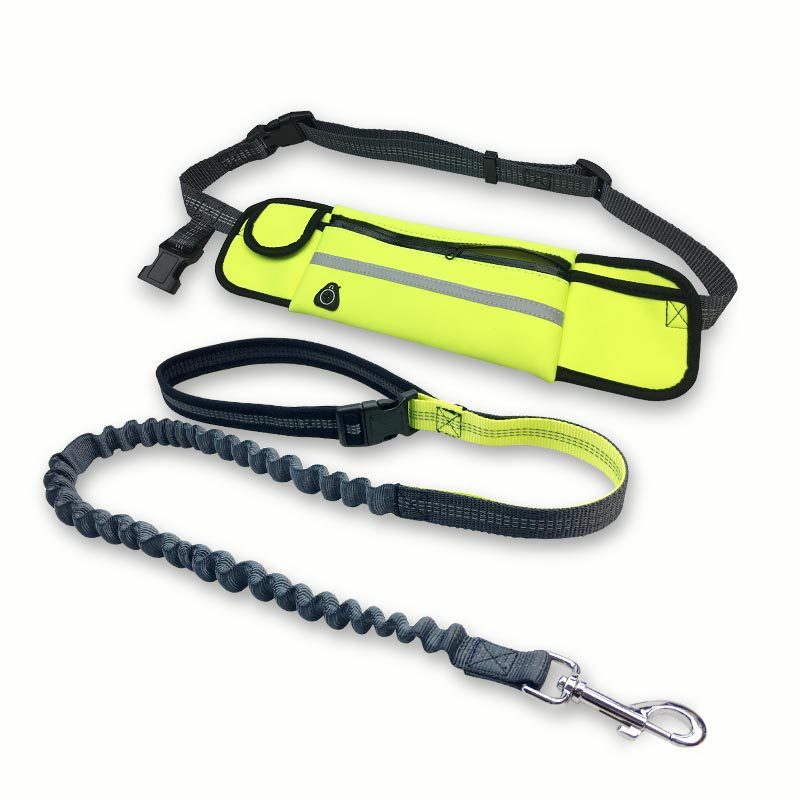 Hands-Free Dog Running Leash with Waist Pocket | Adjustable Jogging Belt for Walking, Running & Training