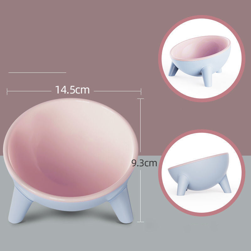 Cat Dog Bowl With Stand Pet Feeding Food