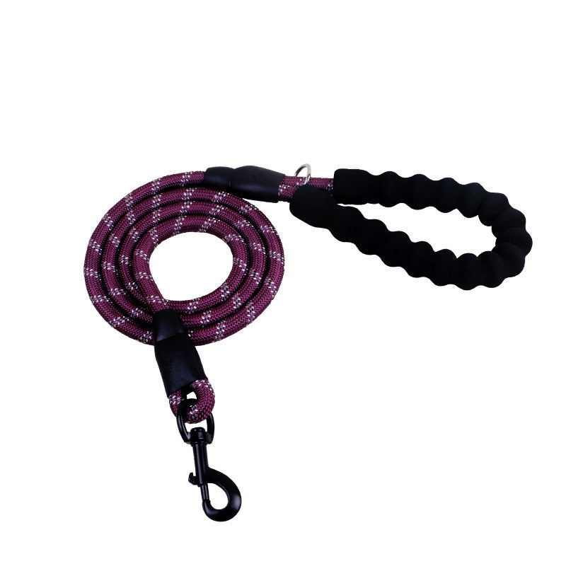 Reflective Nylon Dog Leash – Durable Pet Walking Rope for Small, Medium & Large Dogs