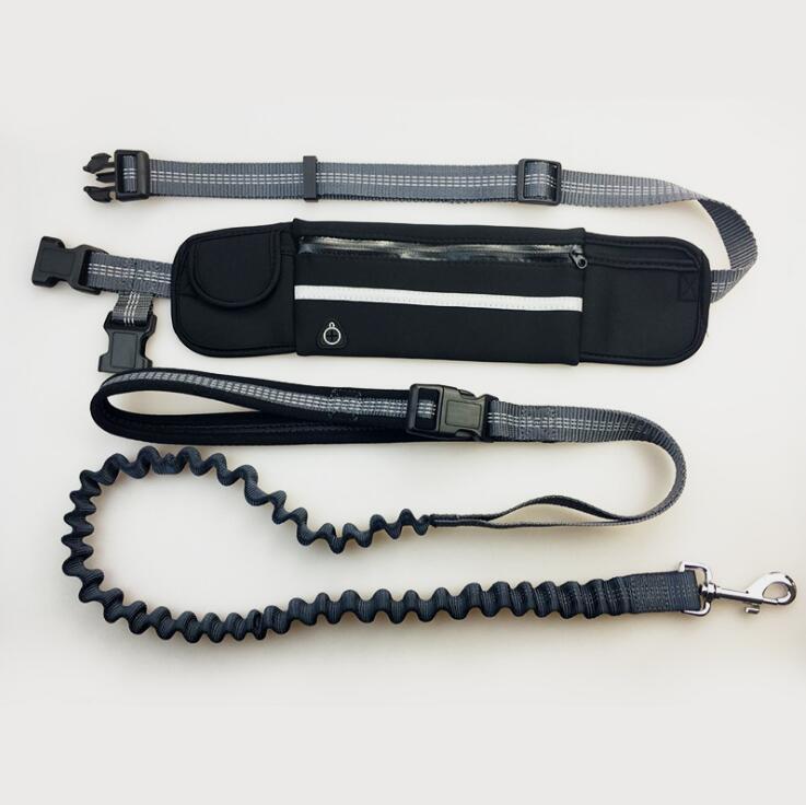 Hands-Free Dog Running Leash with Waist Pocket | Adjustable Jogging Belt for Walking, Running & Training