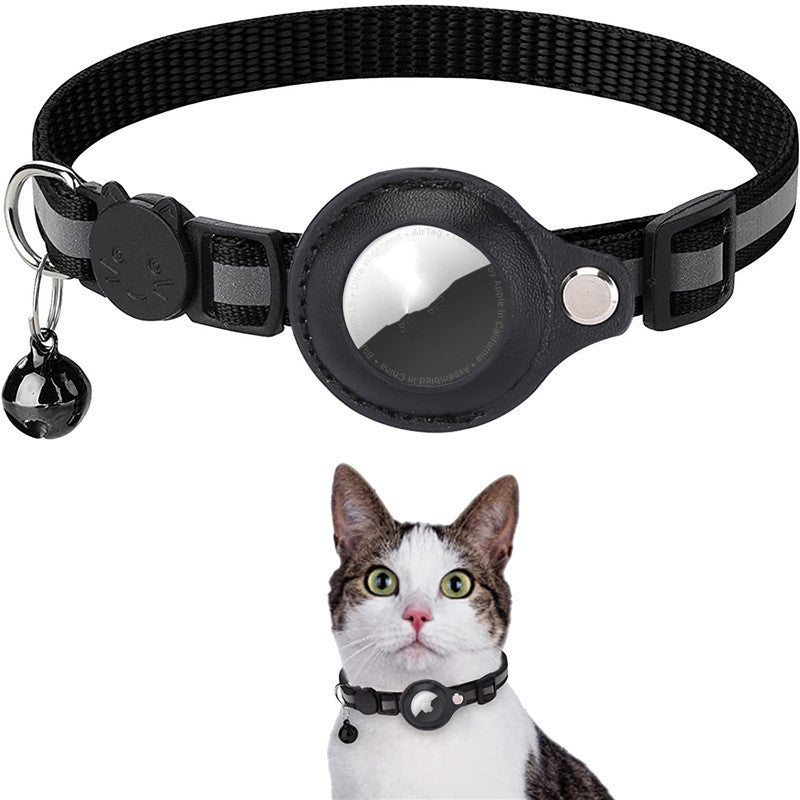 Reflective Waterproof Dog Collar with AirTag Holder Case – Durable & Adjustable Pet Tracker Collar