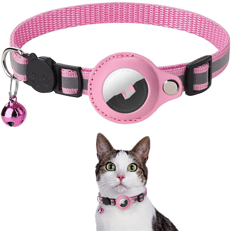 Reflective Waterproof Dog Collar with AirTag Holder Case – Durable & Adjustable Pet Tracker Collar