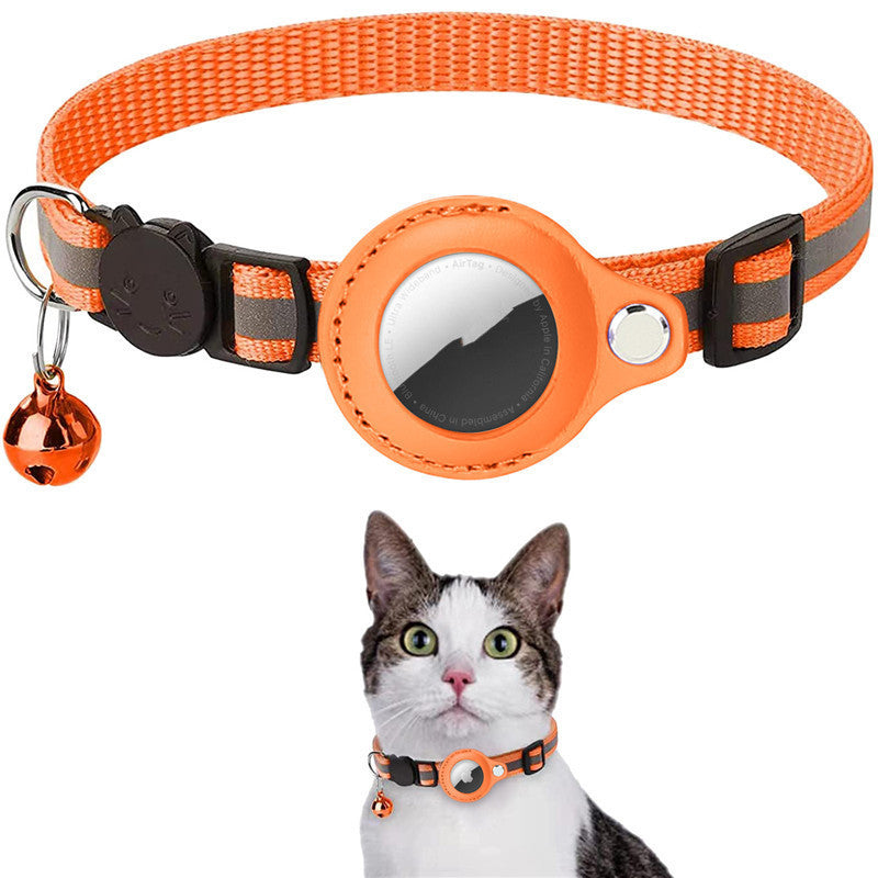 Reflective Waterproof Dog Collar with AirTag Holder Case – Durable & Adjustable Pet Tracker Collar