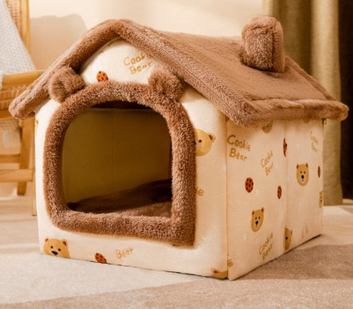 Foldable Dog House Pet Cat Bed Winter Dog Villa