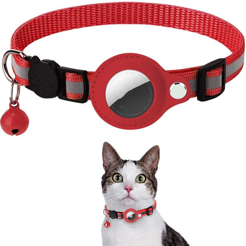 Reflective Waterproof Dog Collar with AirTag Holder Case – Durable & Adjustable Pet Tracker Collar