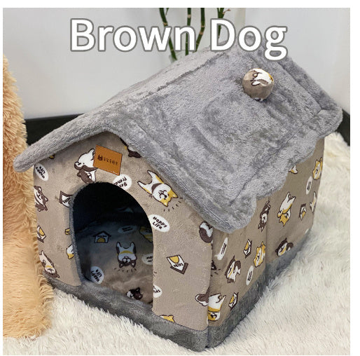 Foldable Dog House Pet Cat Bed Winter Dog Villa