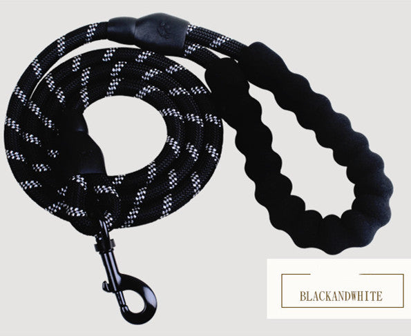 Reflective Nylon Dog Leash – Durable Pet Walking Rope for Small, Medium & Large Dogs