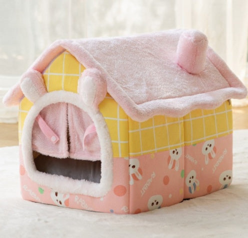 Foldable Dog House Pet Cat Bed Winter Dog Villa