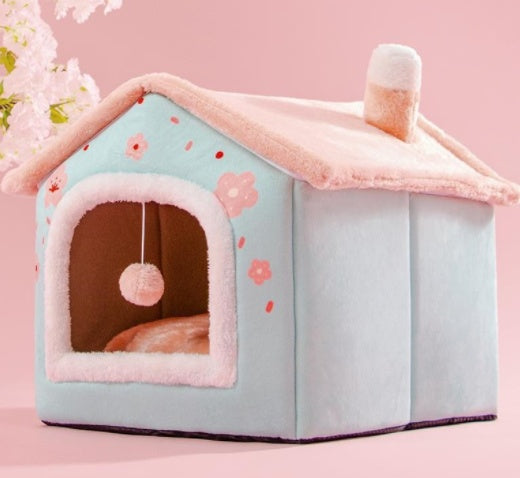Foldable Dog House Pet Cat Bed Winter Dog Villa