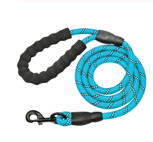 Reflective Nylon Dog Leash – Durable Pet Walking Rope for Small, Medium & Large Dogs