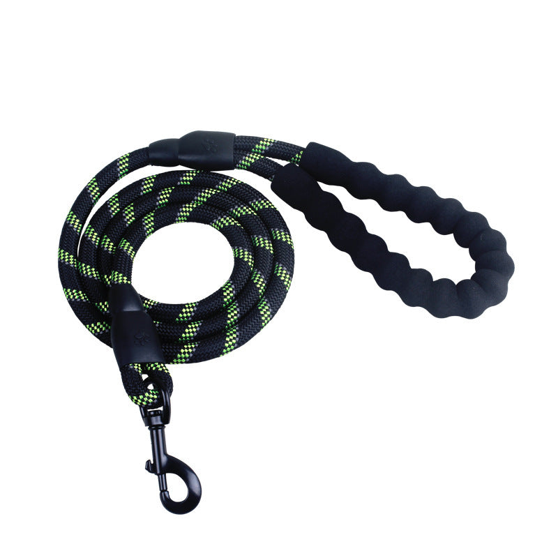Reflective Nylon Dog Leash – Durable Pet Walking Rope for Small, Medium & Large Dogs