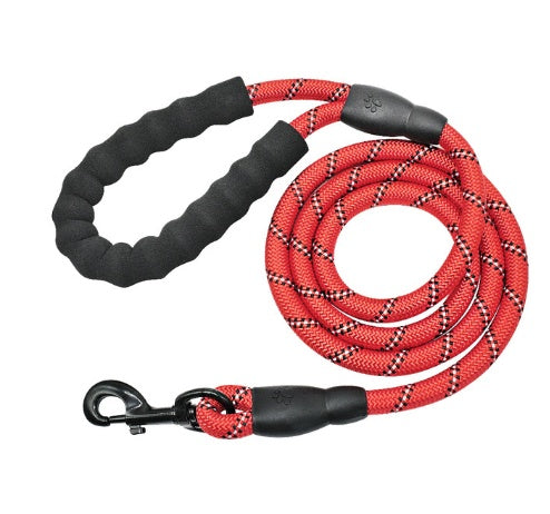 Reflective Nylon Dog Leash – Durable Pet Walking Rope for Small, Medium & Large Dogs