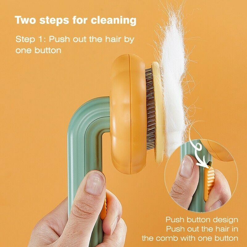Pet Pumpkin Brush, Pet Grooming Self Cleaning