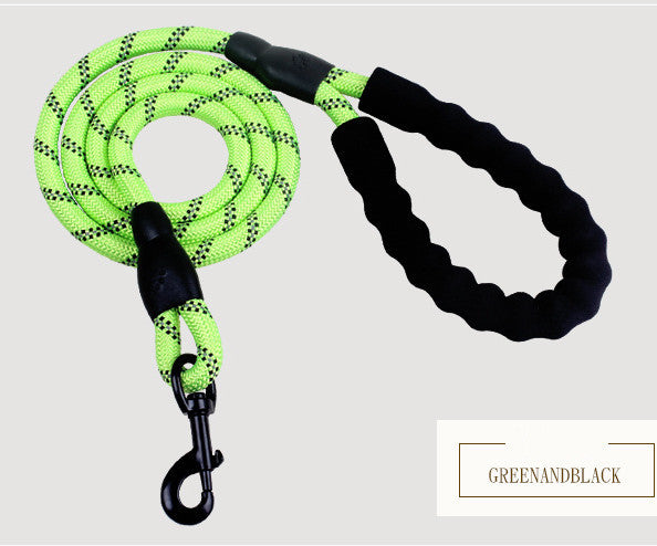 Reflective Nylon Dog Leash – Durable Pet Walking Rope for Small, Medium & Large Dogs