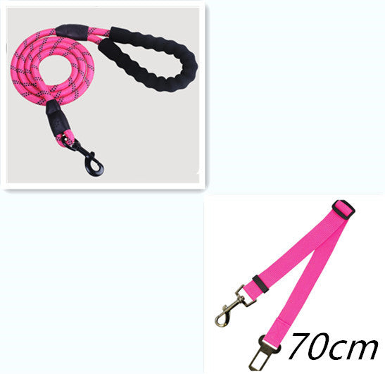 Reflective Nylon Dog Leash – Durable Pet Walking Rope for Small, Medium & Large Dogs