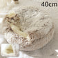 2 In 1 Dog And Cat Bed Pet Winter Bed Round