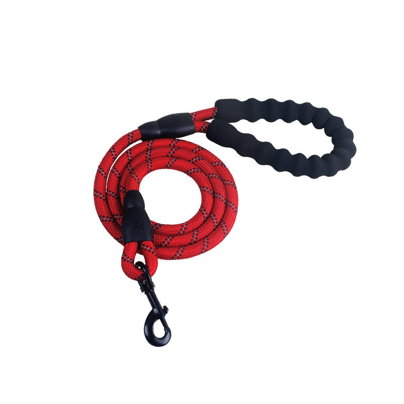 Reflective Nylon Dog Leash – Durable Pet Walking Rope for Small, Medium & Large Dogs