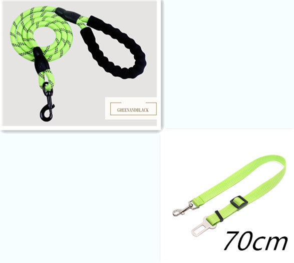 Reflective Nylon Dog Leash – Durable Pet Walking Rope for Small, Medium & Large Dogs