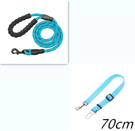 Reflective Nylon Dog Leash – Durable Pet Walking Rope for Small, Medium & Large Dogs