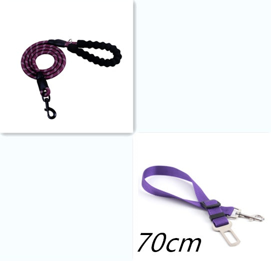 Reflective Nylon Dog Leash – Durable Pet Walking Rope for Small, Medium & Large Dogs