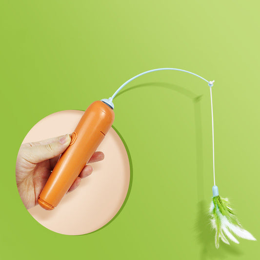 2 In 1 Pet Cat Toy With Feather For Self-play Cat