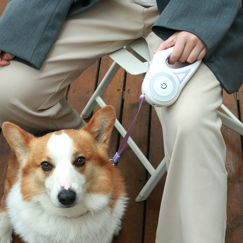 Retractable Dog Leash with Adjustable Collar – Heavy Duty Pet Walking Lead for Small, Medium & Large Dogs
