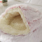 2 In 1 Dog And Cat Bed Pet Winter Bed Round