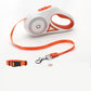 Retractable Dog Leash with Adjustable Collar – Heavy Duty Pet Walking Lead for Small, Medium & Large Dogs
