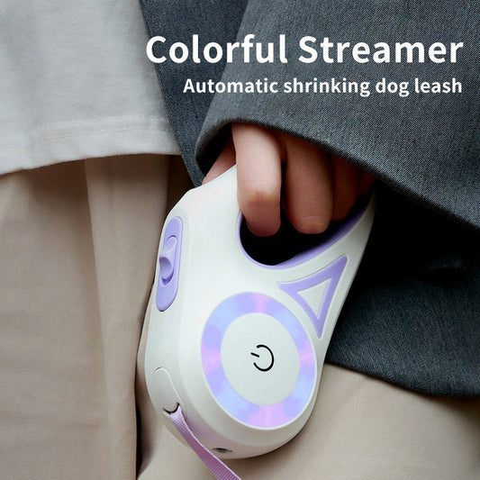 Retractable Dog Leash with Adjustable Collar – Heavy Duty Pet Walking Lead for Small, Medium & Large Dogs