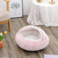2 In 1 Dog And Cat Bed Pet Winter Bed Round