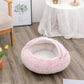 2 In 1 Dog And Cat Bed Pet Winter Bed Round