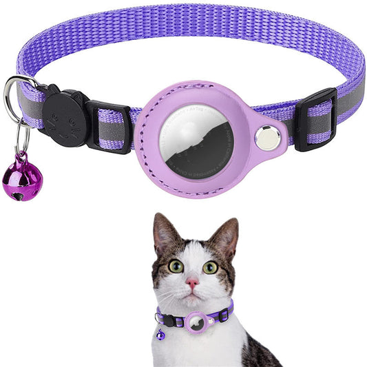 Reflective Waterproof Dog Collar with AirTag Holder Case – Durable & Adjustable Pet Tracker Collar